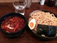 「辛いつけそば 700円 +大盛り 100円」@つけめん丸永 小手指店の写真