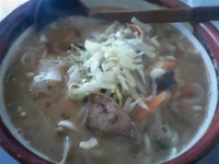 「レバミソラーメン 680円」@東東の写真