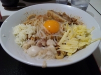 「まぜそば 並 全マシ」@ジャンクガレッジ 甲府昭和店の写真