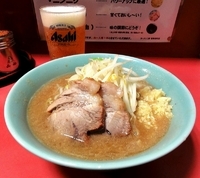 「ラーメン（麺・ヤサイ半分）+ニンニク」@ラーメン二郎 歌舞伎町店の写真