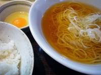 「【今月の一品】エコNaらぁ麺（420円）+卵かけごはん（180円」@麺工房HIRAMAの写真