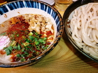 「辛搾り 900円+鶏皮 100円=1000円」@つけめん 三三㐂の写真