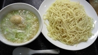 「味玉紅塩つけ麺（中盛）超こってり（背脂入り）」@つけ麺 彩の写真