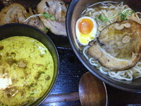 「カレーつけ麺（あつもり）+チャーシュー+半ライス」@和風らーめん 凪の写真