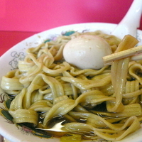 「ラン麺 500円 + 味付玉子 100円（麺量 500gでコール」@麺でる 田園調布本店の写真