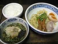 「つけ麺[700円]+半ライス[50円]」@和麺屋 長介の写真