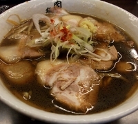 「肉そば（醤油）+肉ごはん」@肉そば総本山 神保町 けいすけの写真