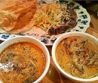 「スリランカホタテ（小）+スリランカ豚モツ（小）+ロティセット（4」@スリランカ・カリーの店 アンマーカリヤの写真