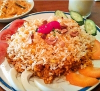 「チキンビリヤニ（サラダ・ドリンク付き）900円」@MANASHIの写真