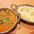 チキンカシミール（1250円）+サフランライス（300円）