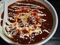 「裏メニュー 挽肉トマトチーズのカレーまぜうどん」@肉汁や ZEROの写真