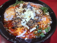 「チーズ坦々麺+煮玉子」@麺家 うえだの写真