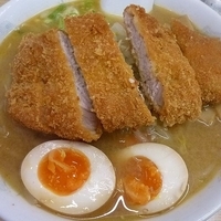 「みそトンカツ （モヤシトッピング）」@らーめん山田の写真