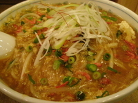 「もやしあんかけそば 赤（680円）+中盛り（0円）」@もやしあんかけそば とろ丸の写真