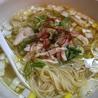 「淡海地鶏100%スープの鶏そば（塩）【限定】 800円」@麺や 福一の写真