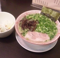 「らーめん+からしみそ」@博多長浜らーめん もりやの写真