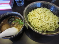 「濃厚魚介つけ麺（中）+味玉（750+100=850円）」@川喜屋の写真
