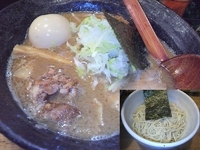 「濃厚狼煙らーめん（細麺:大盛）+味玉」@狼煙 〜NOROSHI〜の写真