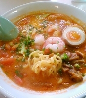 「とまとみそらーめん（840円）」@手もみラーメン もりもり亭の写真