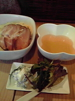 「4月限定 つけめん春味 あさりと春野菜風味」@菜の写真