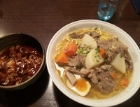 「牛スジつけ麺 大盛り【850円】」@つけ麺や 穣の写真