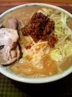 「焼豚シングル焦がし味噌麺」@丹行味素 北新横浜本店の写真