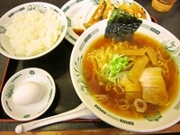 「中華そば+餃子+温玉丼セット(730円)」@中華食堂 日高屋 武蔵境北口店の写真