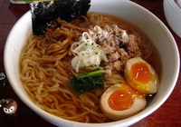 「自然洞ラーメン（白）大盛+味玉」@自然洞 麺舗の写真