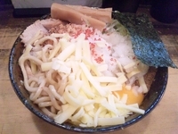 「まぜそば（大）・半肉増し・チーズ・刻み玉ネギ」@狼煙 〜NOROSHI〜の写真