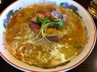 「中崎壱丁塩らーめん×肉ソバ大盛り×ホクスイ3号麺」@麬にかけろ 中崎壱丁 中崎商店會1-6-18号ラーメンの写真