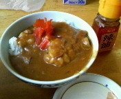 「ミニカレー丼（麺類セット時） 120円」@ひかり食堂の写真