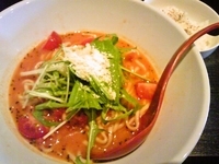 「【季節限定】完熟トマト麺+リゾットライス」@麺屋 吉宗の写真