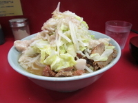 「ラーメン（ヤサイニンニクアブラ）+生卵」@ラーメン二郎 桜台駅前店の写真