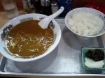 「カレーラーメン中辛+ライス」@大沢食堂の写真