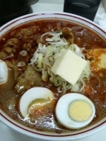 「五目蒙古タンメン（葱、バタートッピ）」@蒙古タンメン 中本 本店の写真