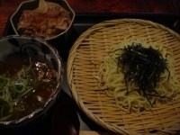 「限定ランチ（醤油つけめん ミニ豚玉ネギ丼）」@武者虎の写真