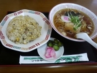 「醤油ラーメンランチ600円」@お食事処 かねまさの写真
