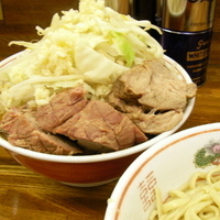 「豚つけめん、野菜ニンニク」@ラーメン二郎 新小金井街道店の写真