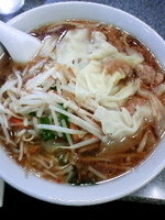 「もやしワンタン麺」@中華麺店 喜楽の写真