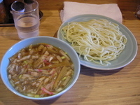 「つけそば全部増し（￥800）」@つけそば専門店 楽庵の写真