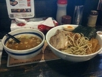 「つけ麺（辛うま）+チャーシュー1枚+粉チーズ」@オリオン食堂の写真