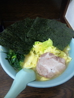 「のりラーメン麺カタメ キャベツ ライス【850円】」@とんぱた亭 片倉町店の写真