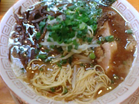 「黒豚骨麺（マー油入り）」@博多長浜らーめん 六角堂 清新店の写真