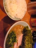 「ラーメン650カタメコイメオオメ 無料ライス大」@武蔵家Paul柳萬の写真