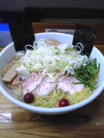 「塩ひんやり+ネギ」@元祖一条流がんこ 八代目の写真