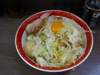 「小豚汁なし（やさい、ニンニク）+味玉」@ラーメン二郎 横浜関内店の写真