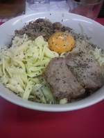 「汁なし（ニンニク少し）」@らーめん豚喜の写真