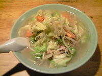 「野菜ラーメン（塩）750円」@万両の写真