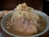 「大 ヤサイニンニクダブルカラメ（麺カタ）」@ラーメン二郎 亀戸店の写真