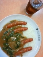 「ハーフほうれん草カレー ソーセージトッピング」@カレーハウスCoCo壱番屋 中央区西元町店の写真